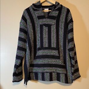 Men's Black and Green Striped Baja Jacket by Canyon Creek